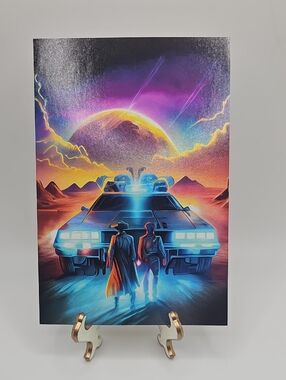4x6 Back To The Future Inspired Oil Painting Art Print‎